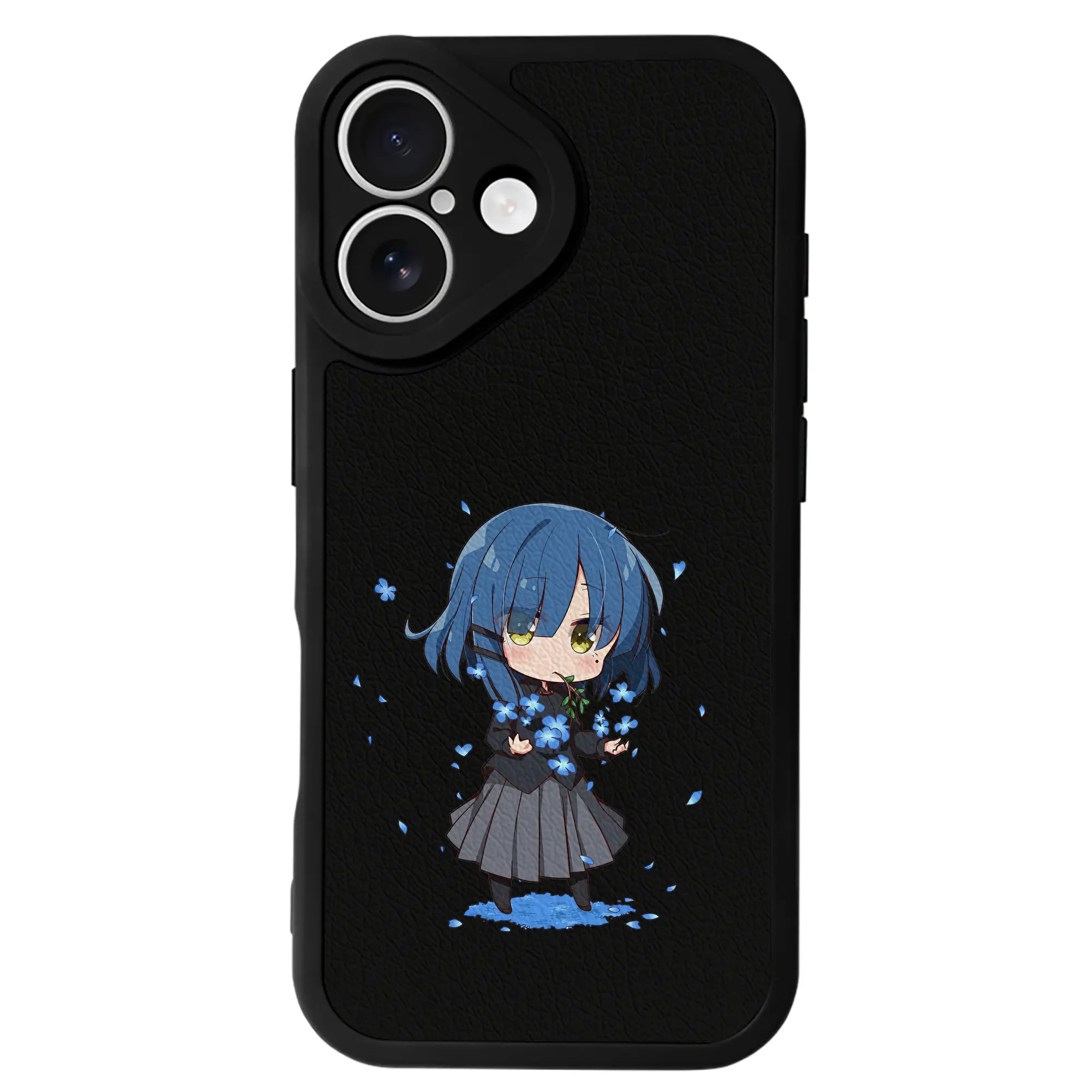 ぼっちざろっく！ グッズ,山田リョウ - IPhone 16シリーズ対応 ・ シリコンスマホケース ・ レザー調 ・ 高精度フィット ・ 耐衝撃 ・ ワイヤレス充電対応 ・ 精密カット